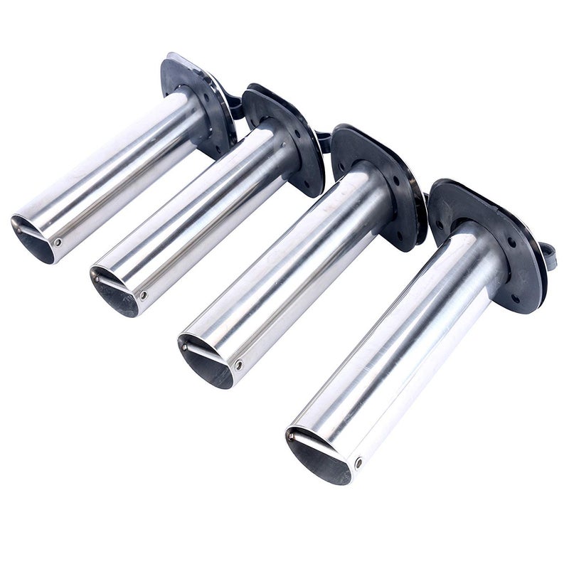 Amarine Made 4 Pack of Stainless Steel Rod Holders Rubber with Cap, Liner, Gasket (15 Degree Rod Holders) - Image 3